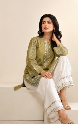 Sage Radiance – Luxury Embroidered Festive Collection