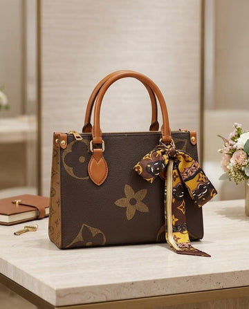 Laurent Vintage Floral Top-Handle Handbag
