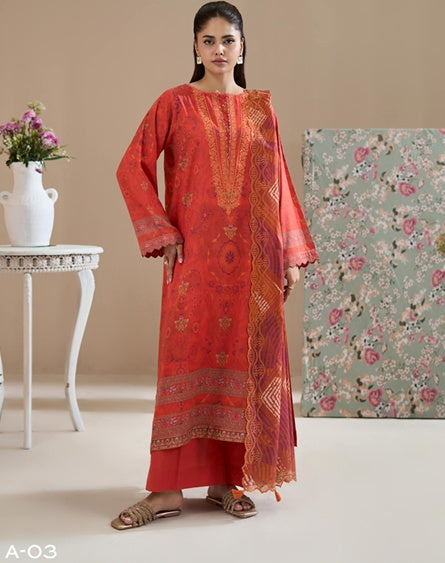 Sunset Rust – 3 Piece Premium Digital Printed Lawn Suit